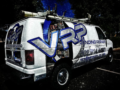 vinyl wrap advertising on commercial van